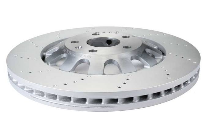 Audi Disc Brake Rotor - Front (370mm) (Cross-Drilled) 8J0615301K